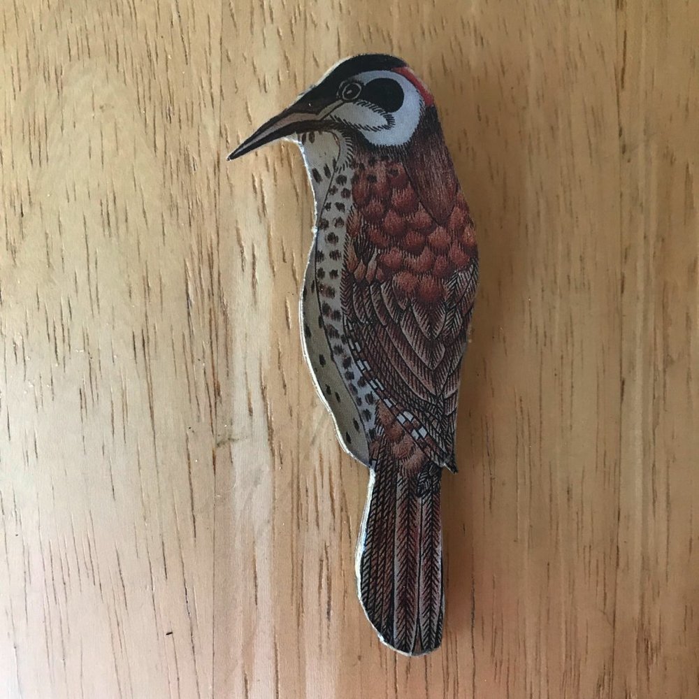Bird Pin Brooch Handmade vintage bird watcher  New